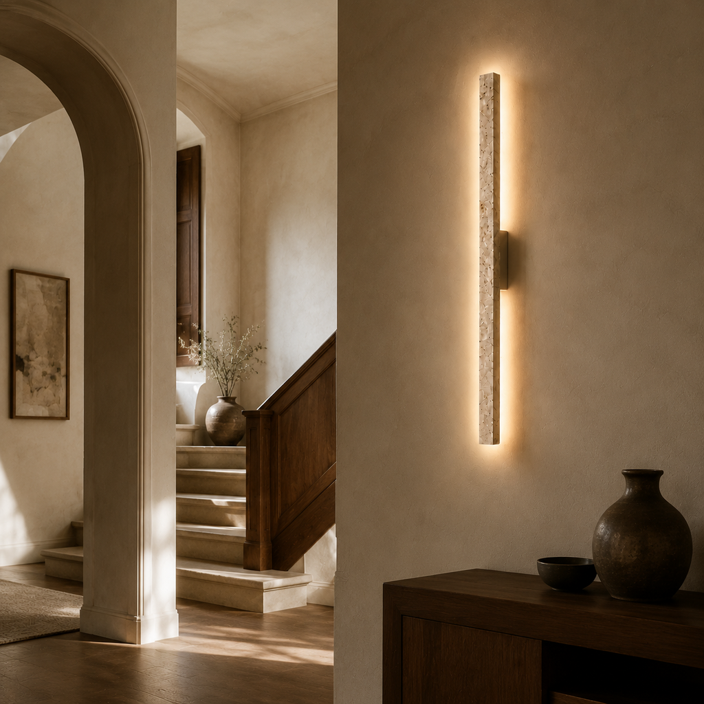 STRATA – Φωτιστικό Τοίχου LED από Φυσική Τραβερτίνη